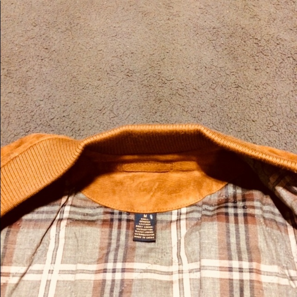 Brooks Brothers Soft Tan Suede Bomber Jacket